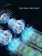 Car Seat Back Cooling Fan USB Charge Dual Head Fan 360 Degree Rotation Portable Cooler 3-Speed Super Wind Car Accessories