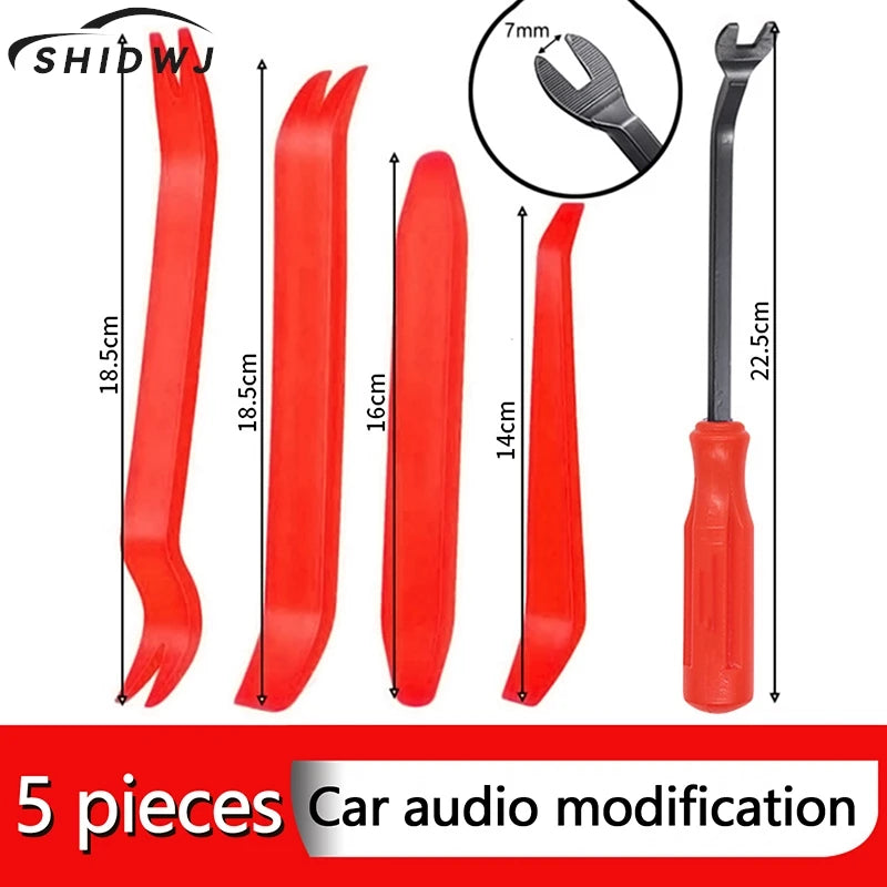 5Pcs/set DIY Accessories Car Buckle Car Audio Disassembly Tool Door Panel Interior Disassembly Driver Pry Bar