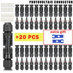 400/200/100/40/20/10 Pcs Photovoltaic Solar Connector 1000V30A Wholesale Panel Connectors Kit for PV/MC Cable 2.5/4/6mm²