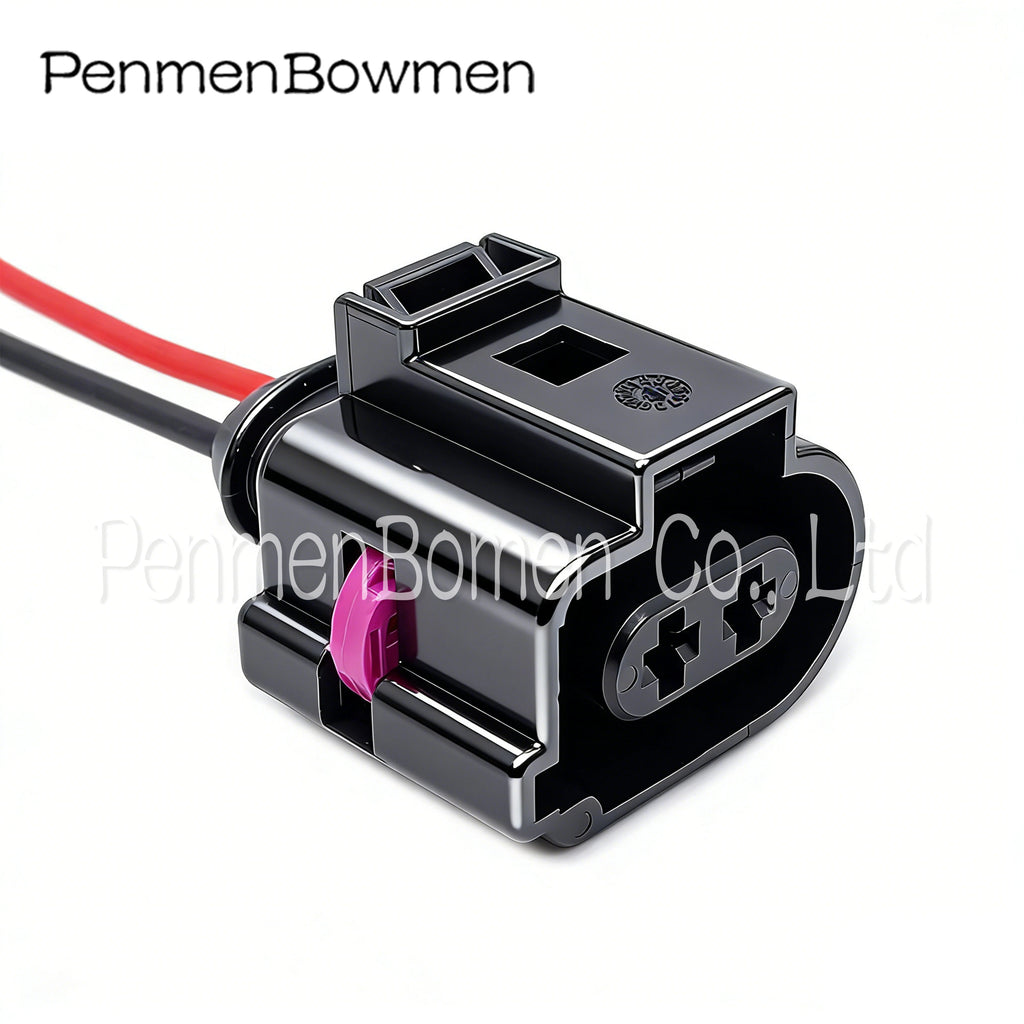 1 Set 2 Pin 3.5mm Car Rear Brake Caliper Motor Electrical Cable Connector Waterproof Female Wire Harness Plug 1J0973722A 1717692