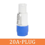 5/10/20PCS 3Pin NAC3FCA NAC3FCB Power Connector Stage Lighting Speakon Male Plug Blue (Input)+White (Output) Plug+Female Socket