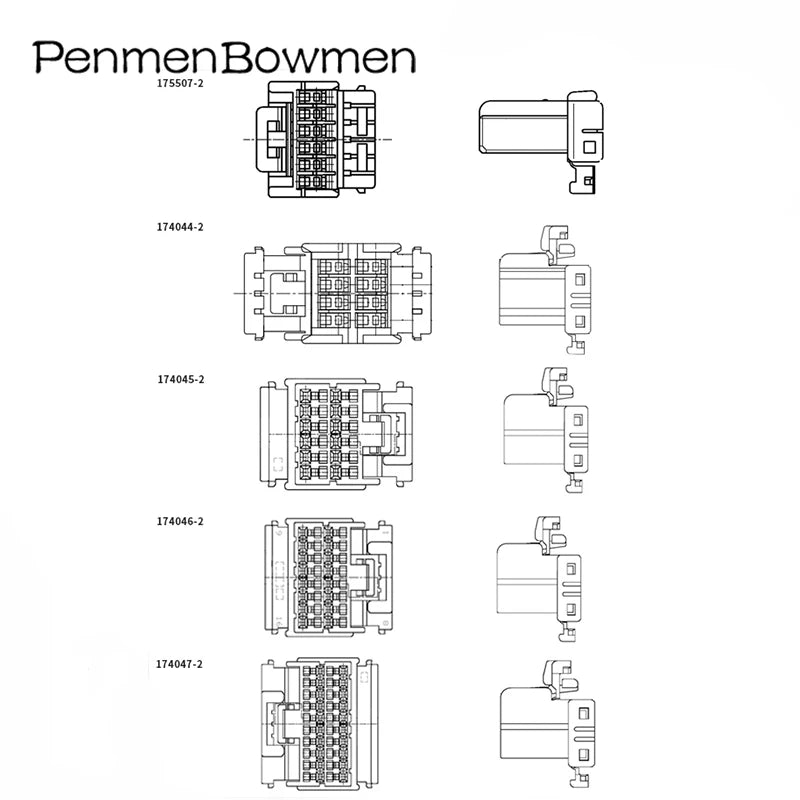 1 Set 6 8 12 16 20 Pin 1.2mm Sheathed Car Window Lifter Plug Connector Wire Harness 174047-2 174045-2