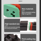 2-PIN Connector Waterproof 1.6mm Series Male Female Connectors Wiring Harness DT04-2P-E005 DT06-2S-E004