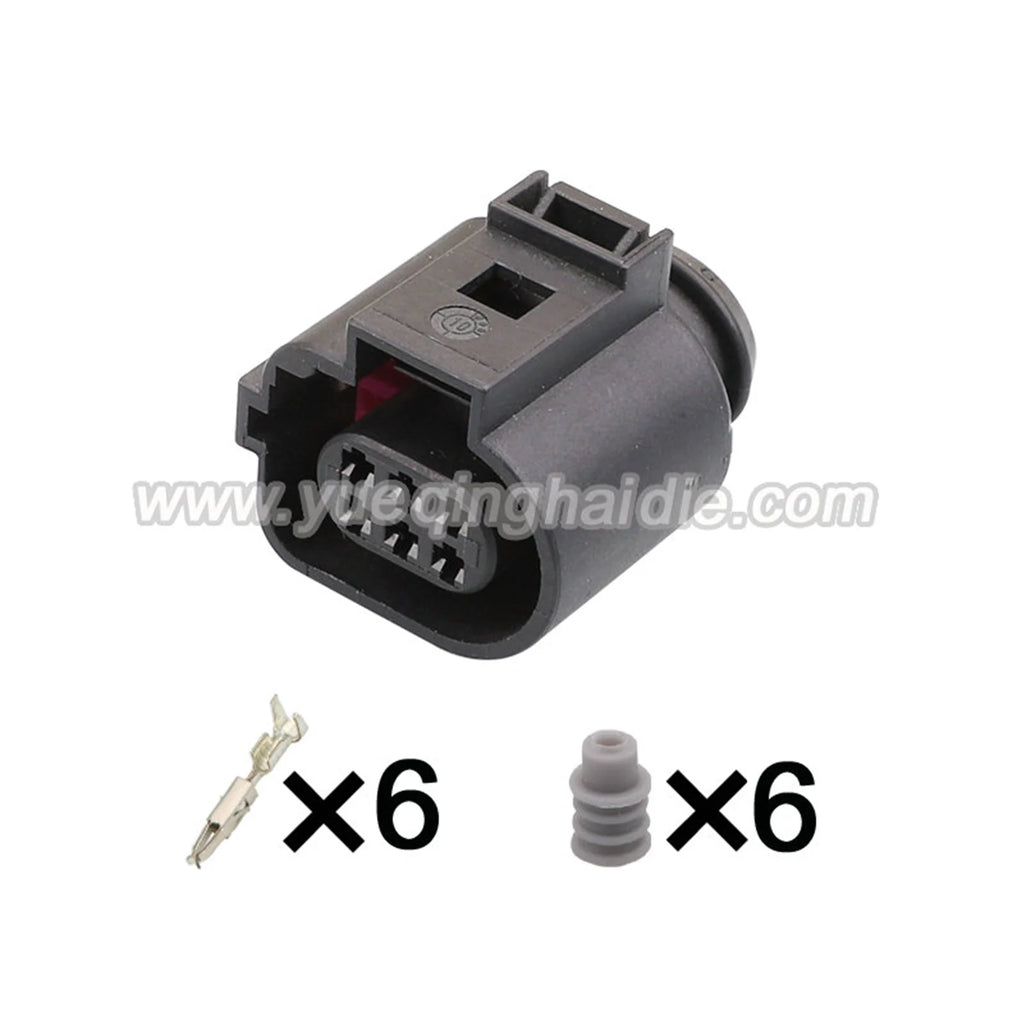 6 Pin Connector Waterproof 1.5mm Male Female Connector Automobile Wiring Harness Cable Socket for Audi VW 42121200 1J0973713G