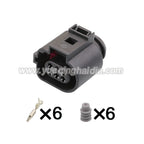 6 Pin Connector Waterproof 1.5mm Male Female Connector Automobile Wiring Harness Cable Socket for Audi VW 42121200 1J0973713G