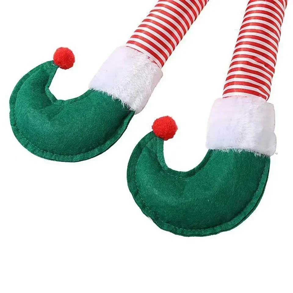 1PC New Year Car Christmas Elf Santa Legs Decoration Christmas Decor for Home Xmas Tree Pendants Ornaments Happy Gifts Amagi