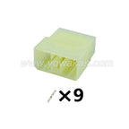 9-PIN Connector Unsealed 3mm Male Female Connectors Wiring Harness Cable Plug For Toyota 172506-1 172496-1 With Terminals