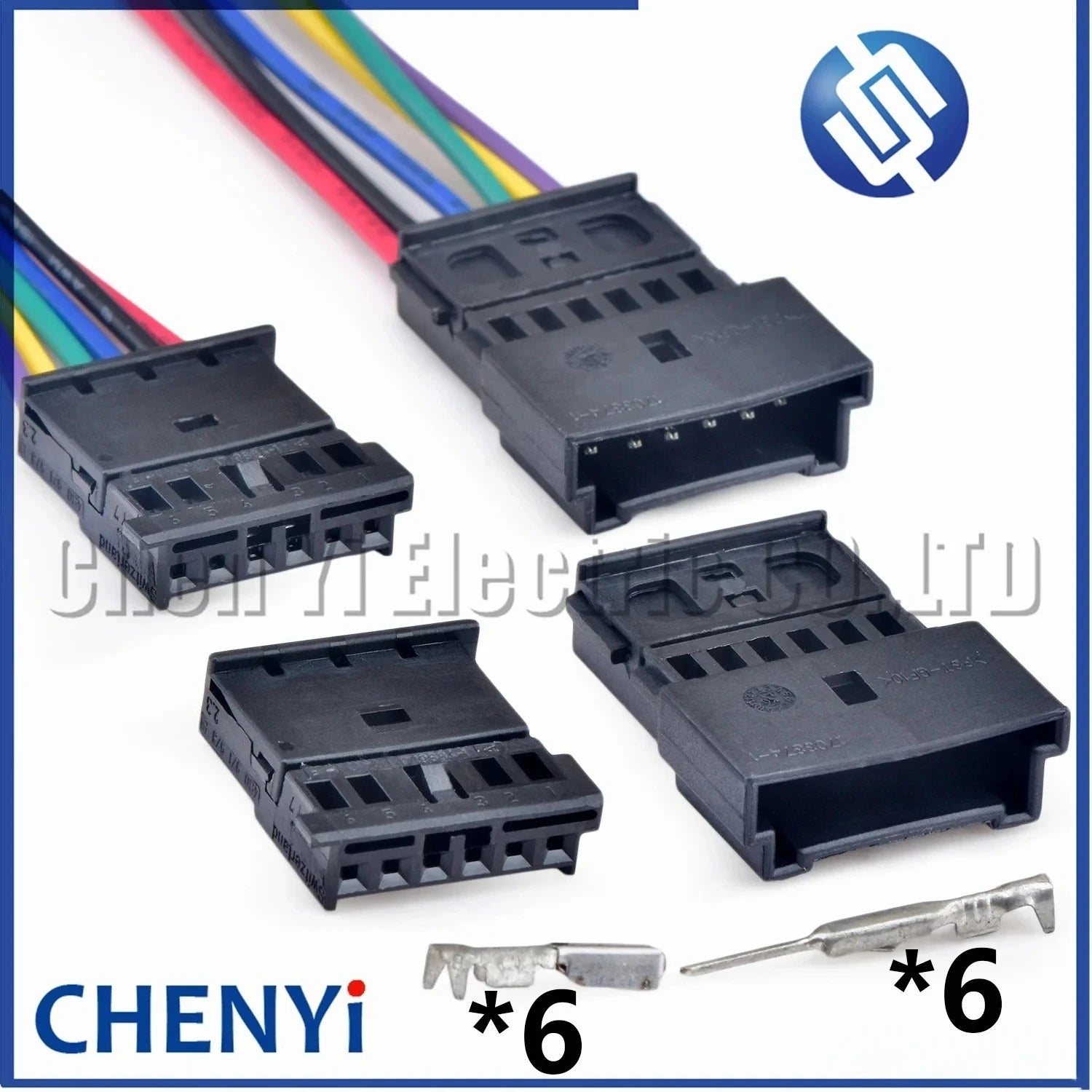 6 Pin Automotive Trunk License Plate Light Connector Steering wheel  plug 1719684-1 1703874-1 4B0971978B 4B0 971 978
