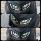 1 Pair New Motorcycle Headlight Luminous Stickers Devil Eye Dazzle Colour 3D Decals Motorbike Body Waterproof Decoration Sticker