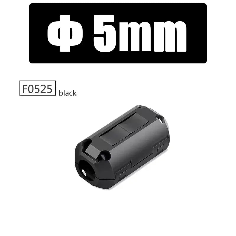 10/20/100PCS Snap-On Ferrite Core Clamp, 3.5–15mm Ring Magnetic Bead EMI RFI Noise Filter Choke for USB Power Audio Video Cables