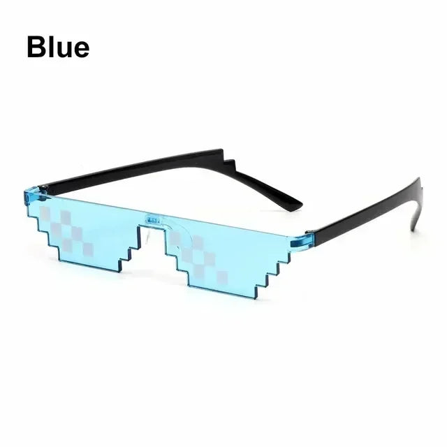 8 Bit Thug Life Sunglasses Pixelated Men Women Brand Party Eyeglasses Mosaic UV400 Vintage Eyewear Unisex Gift Toy Glasses Amagi
