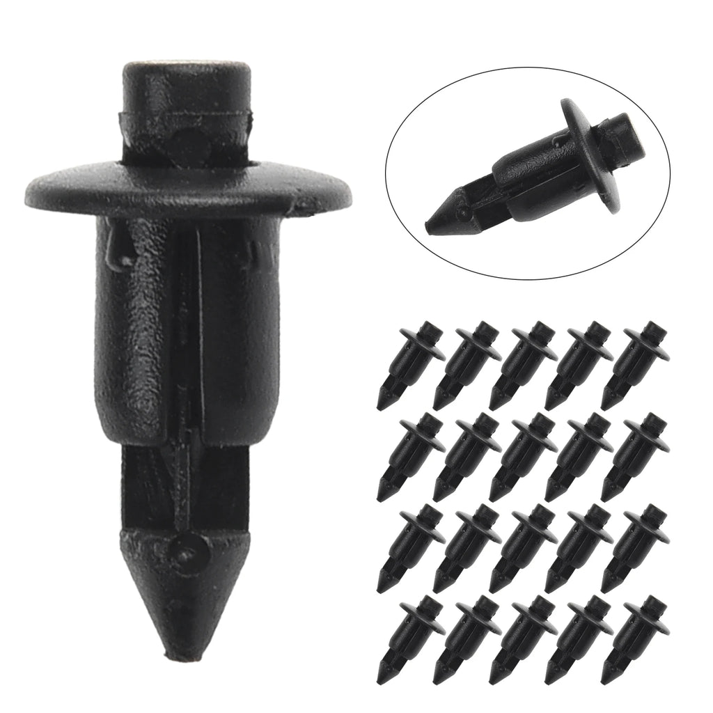20Pcs 6mm Auto Fastener Clip Mixed Car Body Push Retainer Pin Rivet Plastic Rivet Bike Fairing Trim Clips For Honda For Suzuki