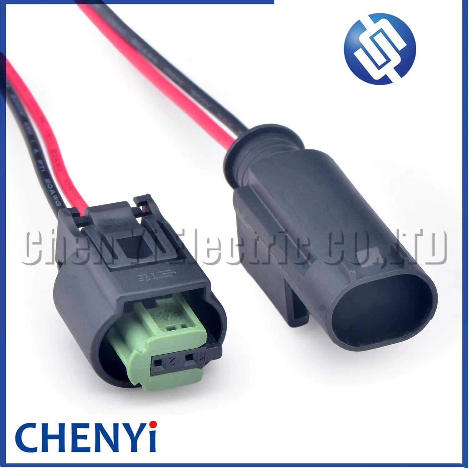 2 Pin Waterproof auto Connector Air Temp Sensor Reverse Radar Sensor ABS sensor Plug 8E0973202 1-967644-1 968405-1 with wire