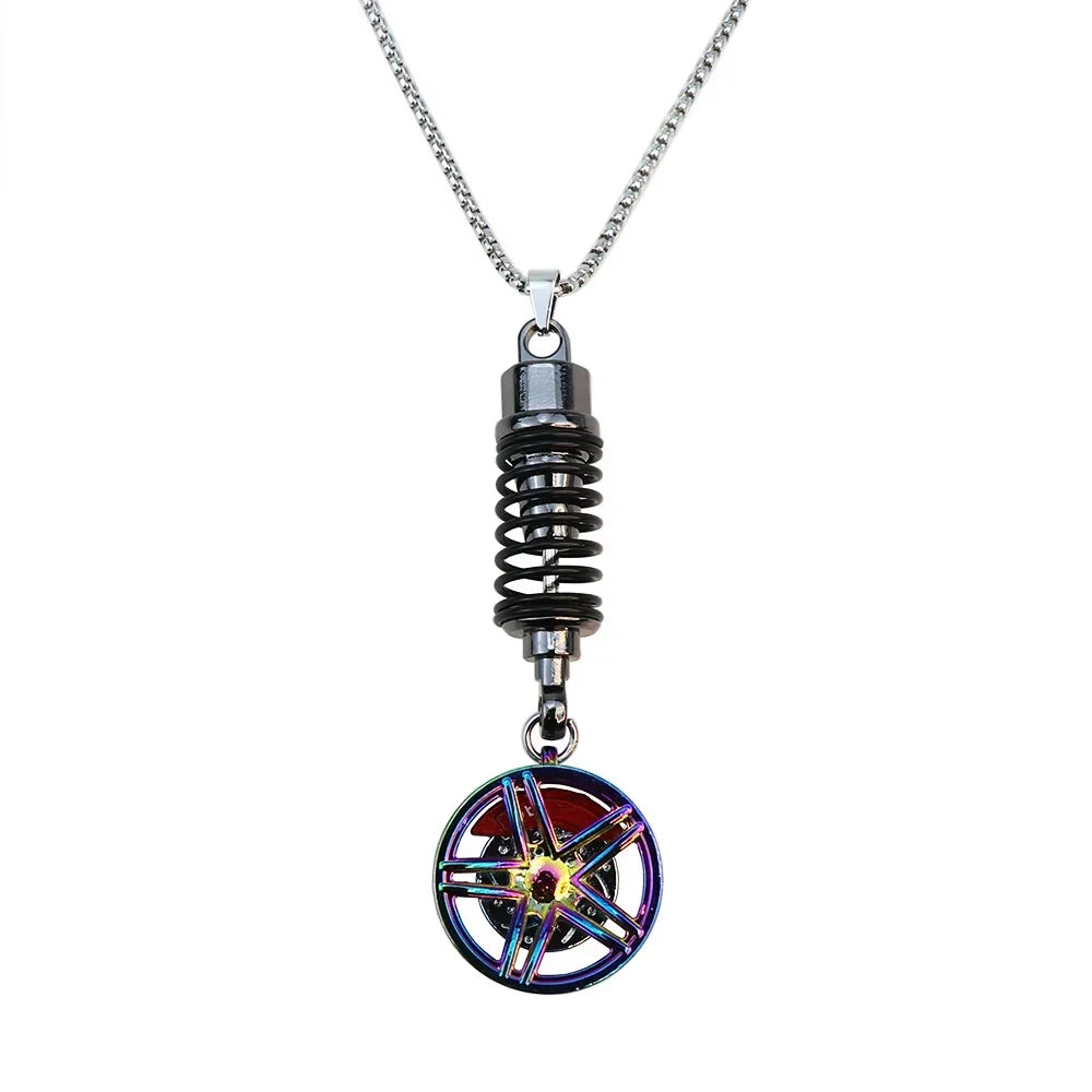 Creative Wheel Hub Brake Shock Absorber Car Pendant Up-market Customization Car Interior Ornaments Accessories Amagi