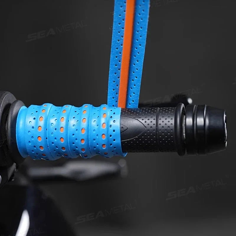 Ant-Slip Motorcycle Handlebar Tape Road Bike Bar Tape PU Handlebar Tape Soft Anti-Vibration Tape Bicycle Protection Straps Amagi