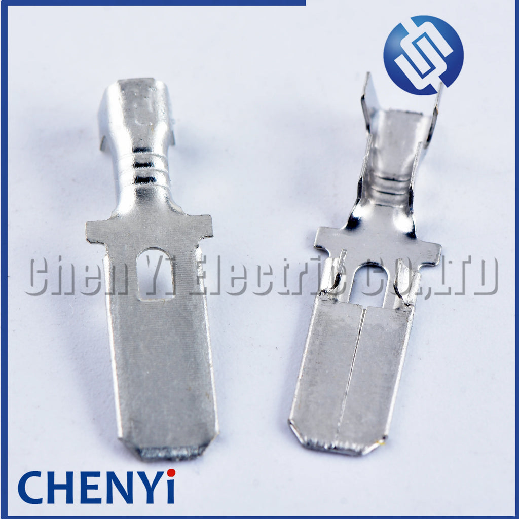 50 Pcs H62 Brass Tinned auto connector wire crimp loose pin loose terminals ST740253-3 8230-4040 8230-4050 8230-4060 DJ6118-6.3B