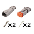 Deutsch 2Pin Connector Waterproof 1.6mm Male Female Connectors DT06-2S DT04-2P Automobile Electric Motorcycle Wire Harness Plug