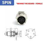 M8 Sensor Connector Panel Back Mount Waterproof Flange Socket Threaded Coupling Male&Female 3Pin 4Pin 5Pin A Type