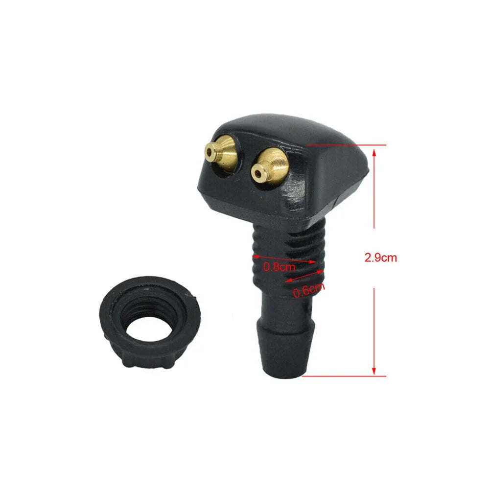 2PCS Universal Front Windshield Washer Wiper Nozzle Sprayer Sprinkler Water Spout Outlet For Toyota Mazda Hyundai Car Accessorie