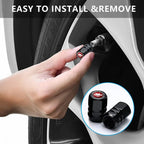 Aluminum Car Tire Valve Stem Caps Wheel Nipple Cover AirCover Tire Valve Cap Set for Cars SUVs Bike Trucks and Motorcycles Tools