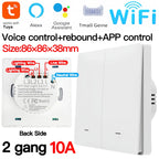 Tuya ZigBee Smart Light Switch No Neutral Wire No Capacitor Needed,1/2/3 Gang Wall Touch Interrupter Work with Alexa Google Home