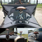 Cowboy Skull Gunslinger Hood Ornament Sculpture Rod 3D Metal Automotive Emblems Cowboy Skeleton Statue Decor For Board Amagi