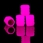 Luminous Valve Caps Car Tire Fluorescent Tyre Valve Stem Decor Luminous Cap Night Glowing Wheel Hub Nozzle Valve Caps