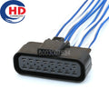 16 Pin Connector Unsealed Female Connector Cable Motorcycle Electrical Harnesses Wiring Harness Housing 15326666