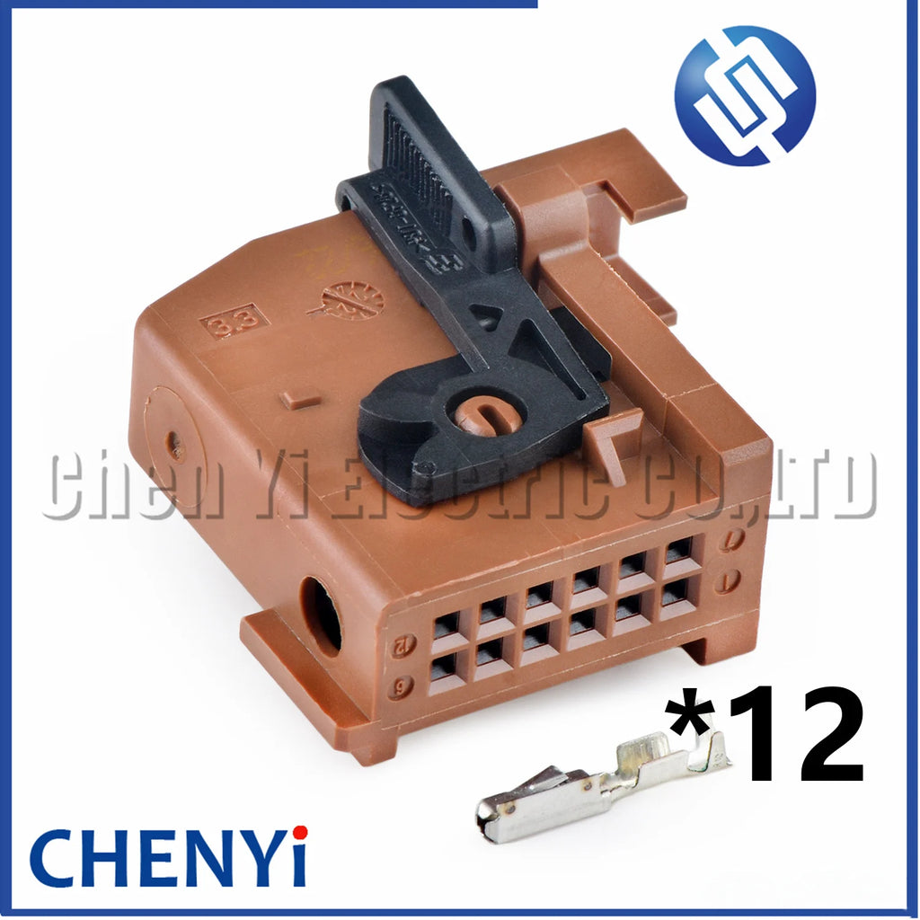 12 Pin Auto connector Car display screen amplifier harness plug 1379096-1 1379095-1 1379219-1 For Peugeot Citroen