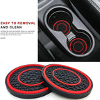 2pcs 7cm Non-slip Car Water Cup Pad Mat for Bottle Holder Coaster Auto Interior Anti-skid Cup Holders Amagi