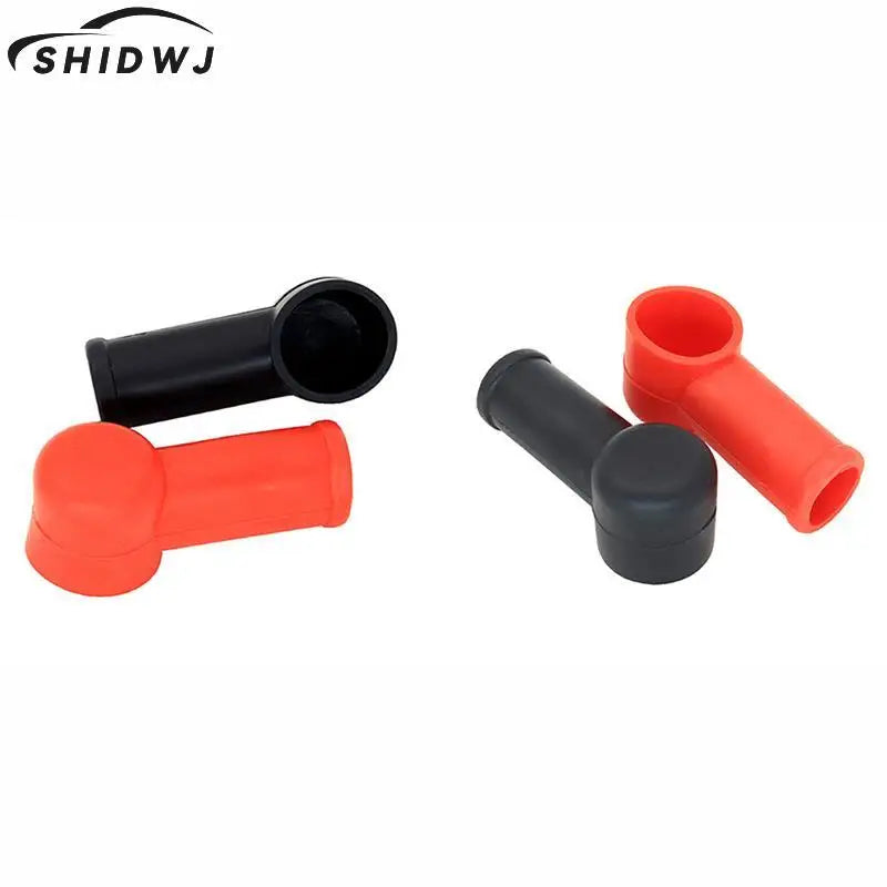 2pcs Rubber Car Motorcycles Battery Negative Positive Terminal Cover Cap Boot Insulating Protector Replacement Batteries