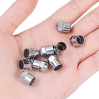 Car Tire Valve Caps Silver Round Head Chrome Plating Dust Proof Covers Cars Motorcycles Bike Tyre Styling Valve Cap Accessories