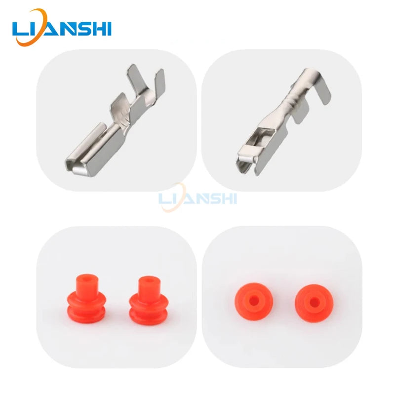 6187-4441/6180-4181 Automotive oxygen sensor plug 4-hole waterproof connector harness modified sheath with terminal