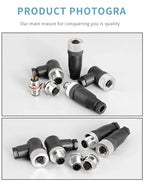 1Pcs M12 12MM Sensor Connector Straight Angle Male Female Waterproof Screw Threaded Plug Coupling 4 5 8 Pin PG7