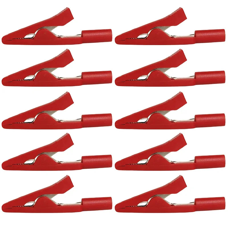 4/10/40PCS Mini Insulated Alligator Clips, Solderable Pure Copper Jaws,Fully Insulated Tips for Safe Electronics Testing and DIY