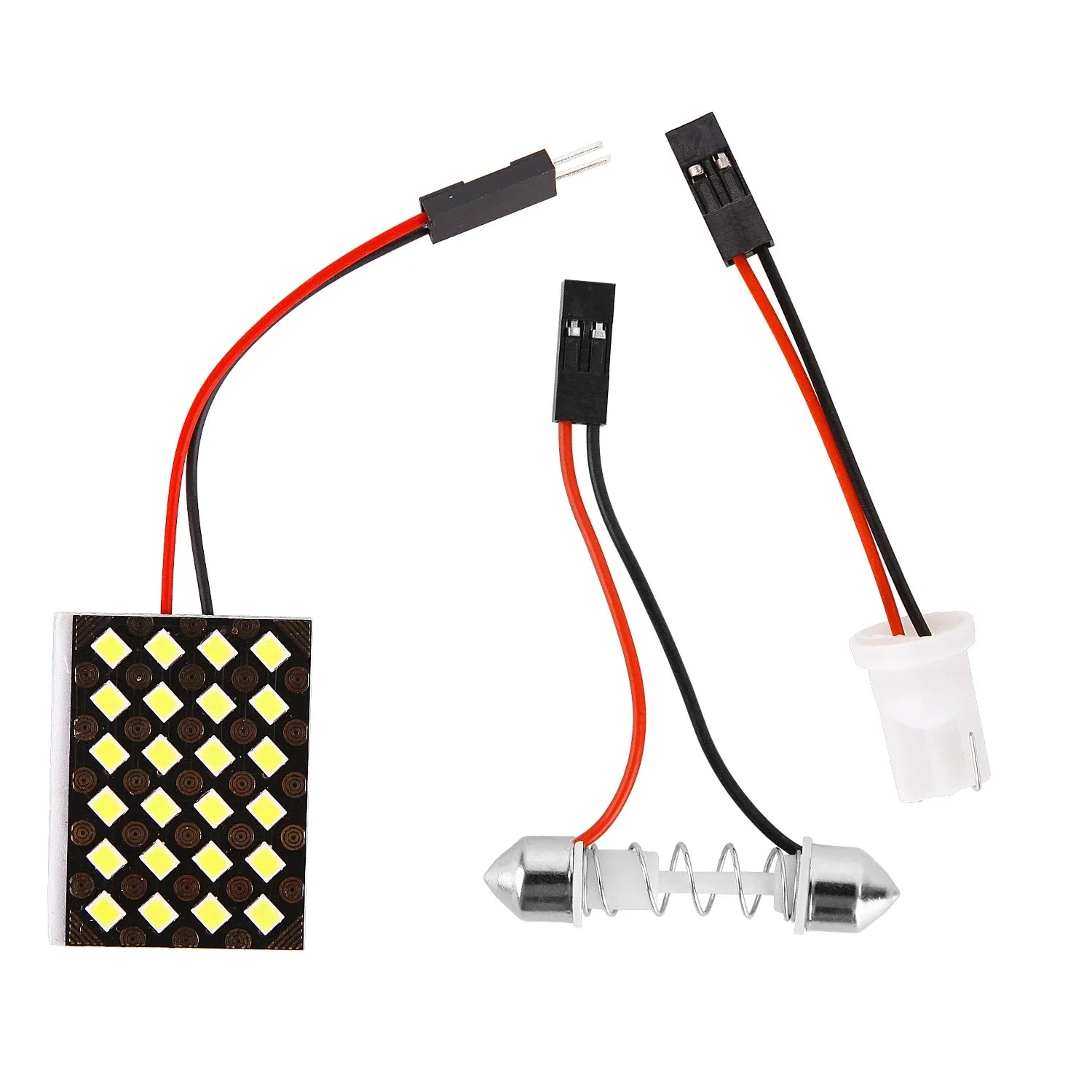 T10 5050 3030 LED Interior Panel Car White Light Reading Lamp Universal Car Trunk Roof Dome Bulb 48 24 12 SMD Lights 12V