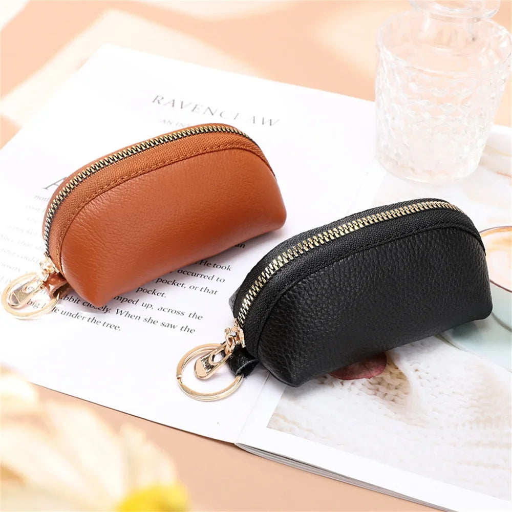 Car Leather Key Holder Minimalist Keychain Case Wallet Key Storage Case Protector Large-capacity Multifunctional Key Pouch Amagi
