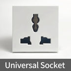 Fireproof 13A Wall Outlet 8mm Stainless Steel UK/EU/US/FR Universal Power Socket Single/Double Gang DIY