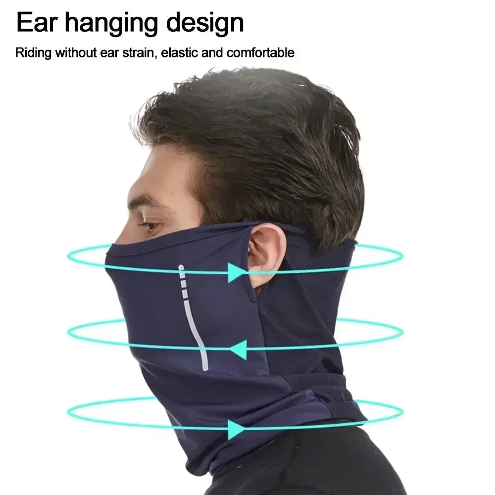 Ice Silk Breathable Bandana Face Cover Lightweight Cool Scarf Multi-functional Ultra-thin Sports Face Mask Outdoor Amagi
