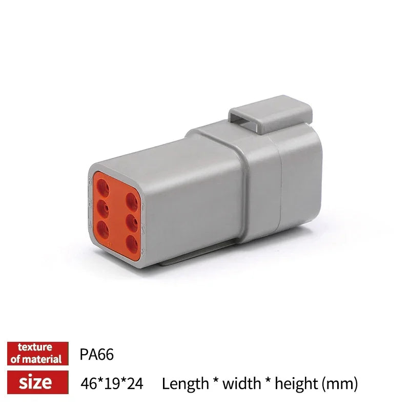 1Set Deutsch DT Series Multi-Pin Bundle (2P/3P/4P/6P/8P) | 22-16AWG Sealed Plug & Socket for Auto Electronics Upgrade DT04-2P