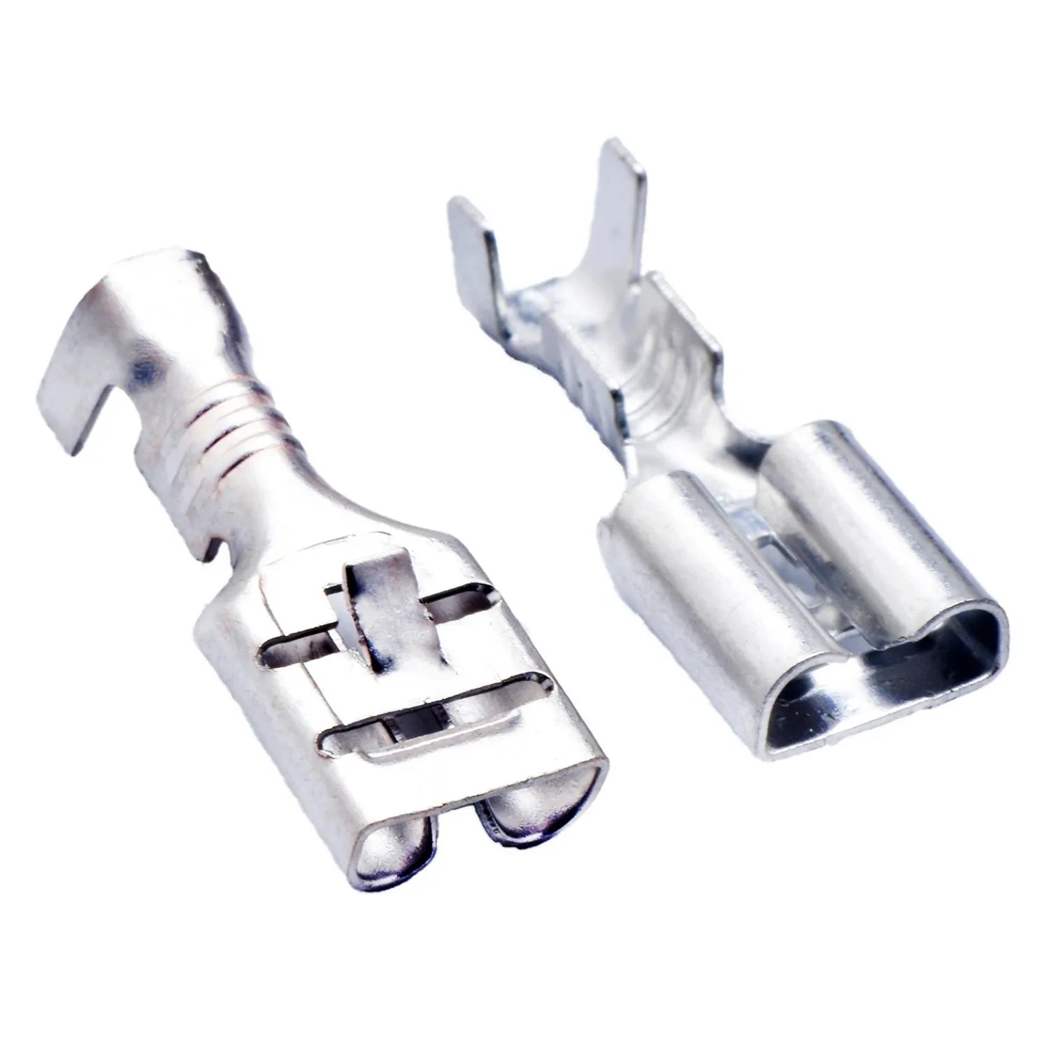 50 Pcs 6.3 series auto wire Brass tin plating terminal For fuse connector crimp loose pins Female terminals