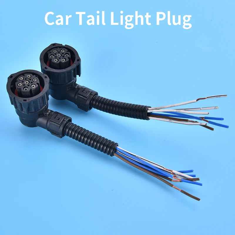 7 Pin Car Plug Socket For Scania For Volvo Truck  7-Hole J6 Socket For Mercedes-benz Actros For IVECO Tail Light Connector Wire