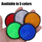 Round Motorcycle Reflector M6 Mounting Screw Night Warning Board for Dirt Bike Electric Scooter Bicycle Rear Tail Safety Lamp