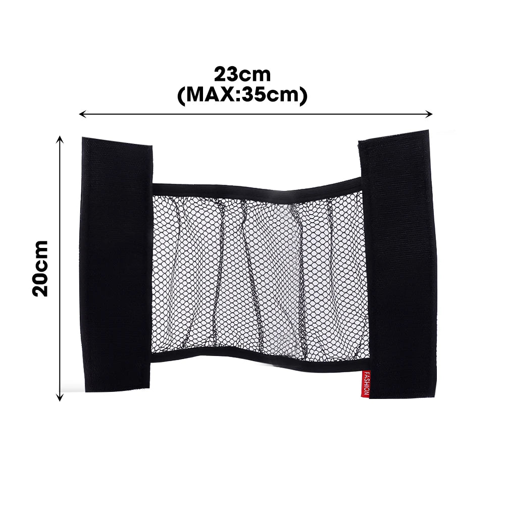 Car Trunk Elastic Mesh Fixed Straps Car Interior Organizer Extinguisher Storage Net Bag Seat Back Fixing Bag Auto Car Accessory