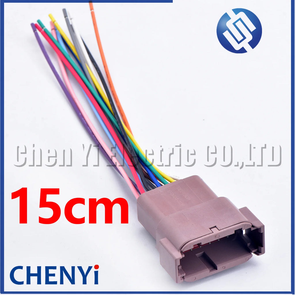 brown Deutsch 12 Pin Sealed waterproof connector DTM06-12SD DTM04-12PD Automotive Connector Heavy Truck Wiring Harness Plug