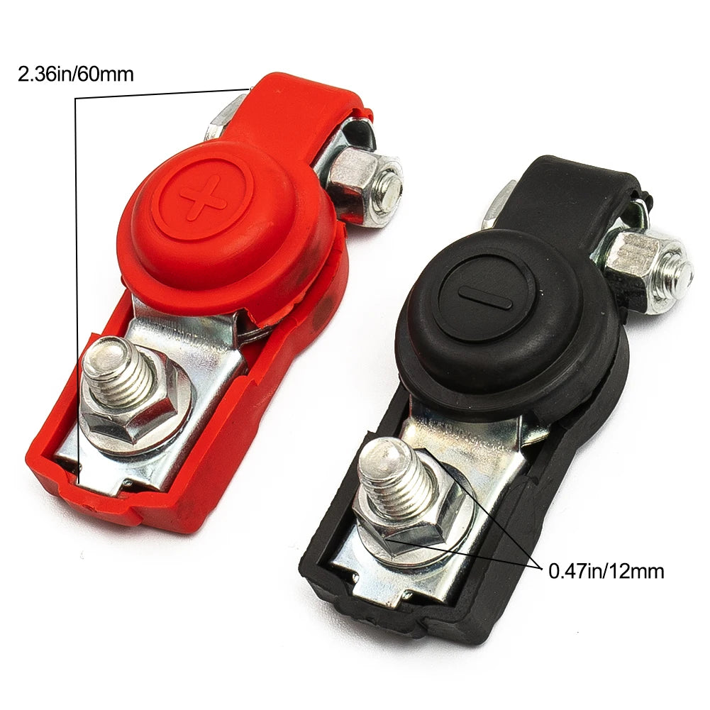 2X Auto Battery Terminal Cable Clamp Negative Positive Top-Post For Toyota Car Cable Connector Battery Main Cable Top Post Clamp