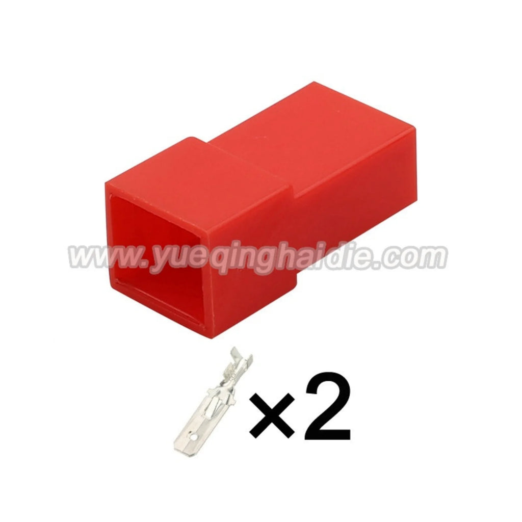 2 PIN Unsealed Automotive Plug 6.3mm Male Female Connectors Connector With Terminal Pins 180924 0-180923-0