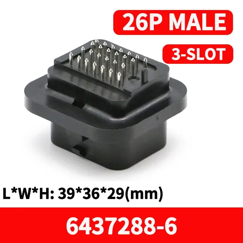1/5/50PCS AMP Type ECU Automotive Board End Connector Waterproof Socket Harness Plug PCB Panel Flame Retardant 26P 34Pin 1437290