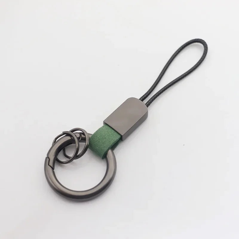 Car Sleek Carbon Fiber Style Keychain - 360° Rotatable, Universal Fit with Anti-Lost D-Ring, Durable for Men & Women Amagi