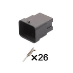 26 Pin Connector Waterproof 1.2mm Male Female Connectors Straight PCB Wire Harnesses ECU Cable Socket 3-1437290-7 1473416-1